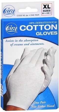 CARA Cotton Gloves - One Pair - Size Extra Large