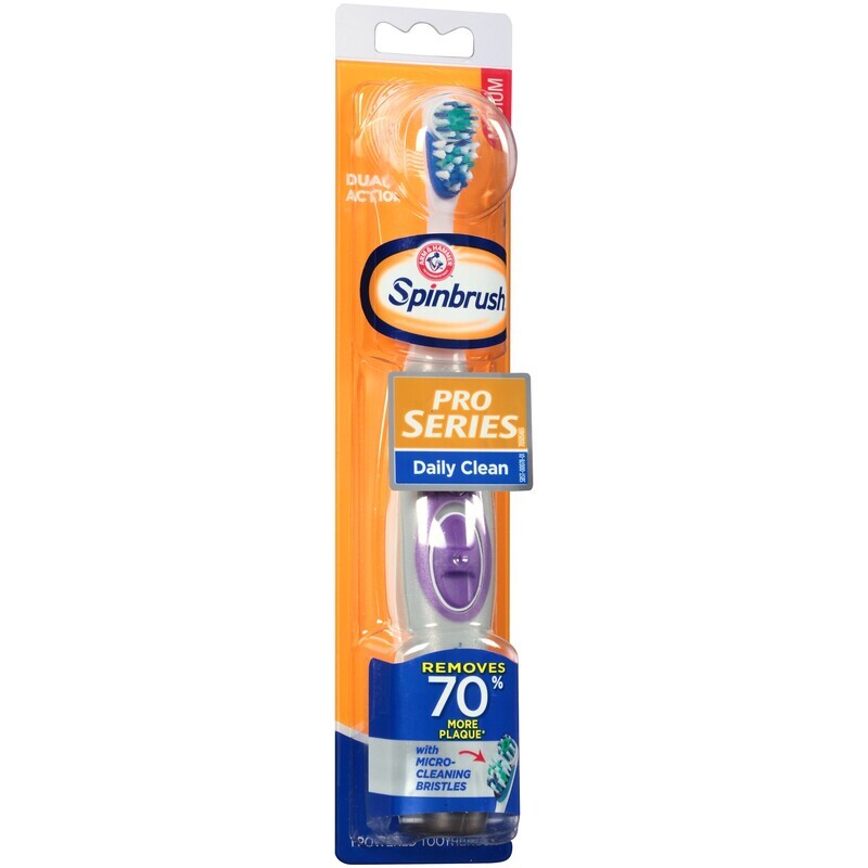 Spinbrush Proclean Medium Bristle Toothbrush Batteries Included