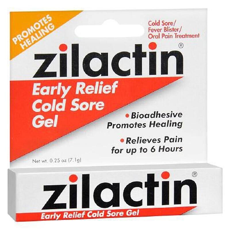 Zilactin Early Relief Cold Sore Gel 0.25 oz