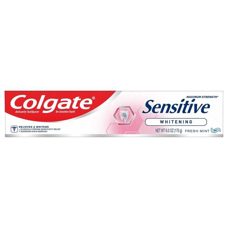 Colgate Sensitive With Whitening Max Strength Toothpaste - Fresh Mint 6oz