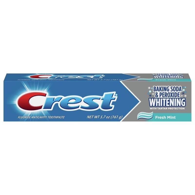 Crest Baking Soda & Peroxide Whitening With Tartar Protection Anticavity Toothpaste - Fresh Mint 5.7oz
