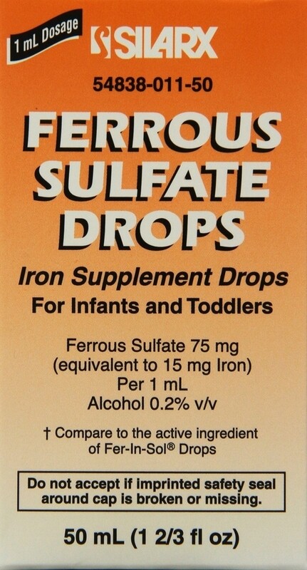 Lannett Ferrous Sulfate Drops For Infants And Toddlers 50mL Lannett Ferrous Sulfate Drops For Infants And Toddlers 50mL