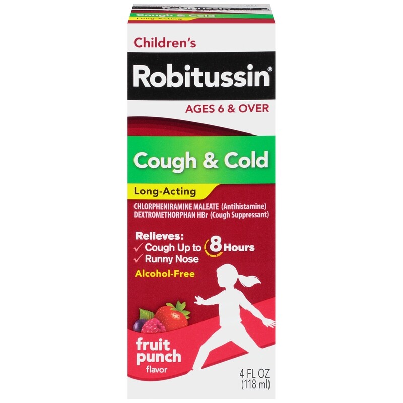 Robitussin Children’s Cough and Cold Fruit Punch Flavored Liquid 4 fl oz