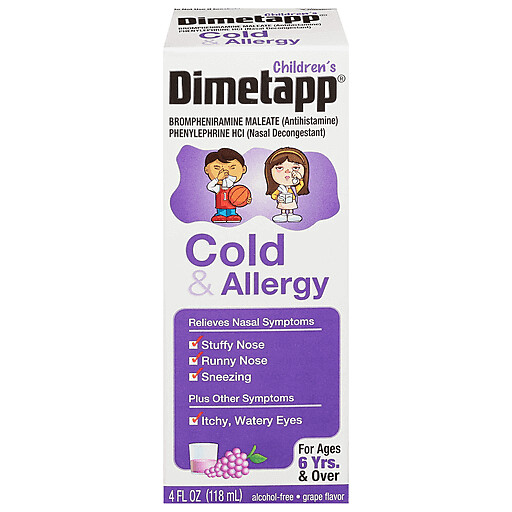 Dimetapp Children’s Cold and Allergy Grape Flavored Liquid 4 fl oz