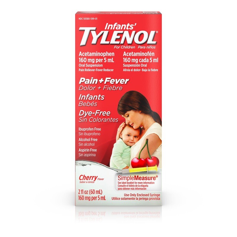 Tylenol Infants’ Oral Suspension Dye-Free Cherry Flavor