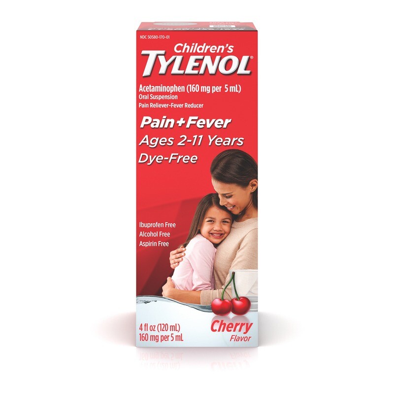 Tylenol Children’s Oral Suspension Dye-Free Cherry Flavor
