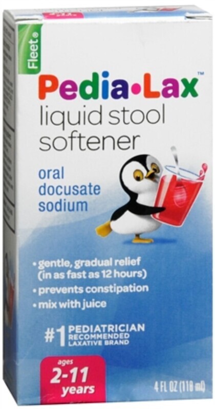 Pedia•Lax Dye-Free Liquid Stool Softener Ages 2-11 - Berry Flavor 4oz Pedia•Lax Dye-Free Liquid Stool Softener Ages 2-11 - Berry Flavor 4oz