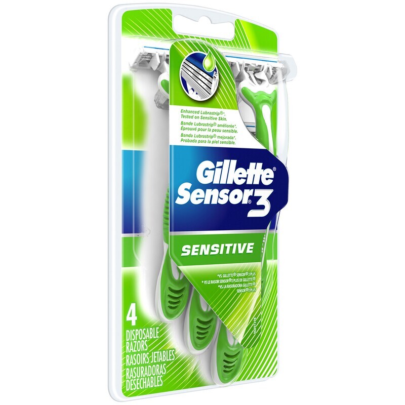 Gillette Sensor 3 Sensitive Disposable Razors 4 pack