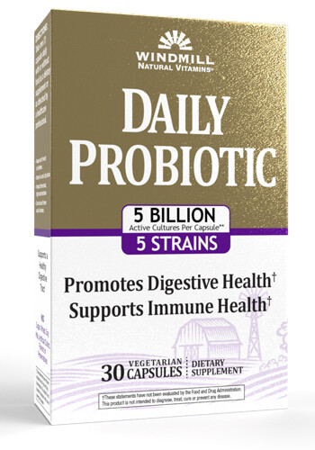 Windmill Daily Probiotic Dietary Supplement 5 Billion Unit Capsules 30ct