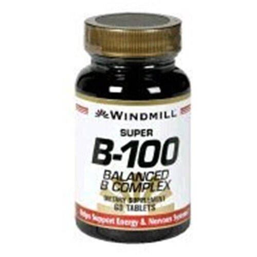 Super B100 Balanced B Complex Vitamin Tablets 60ct