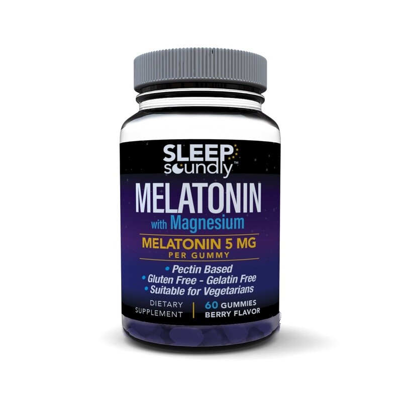 Sleep Soundly Melatonin 5mg With Magnesium Gummies - Berry Flavor 60ct
