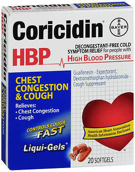 Coricidin HBP Chest Congestion & Cough Liqui-Gels 20CT