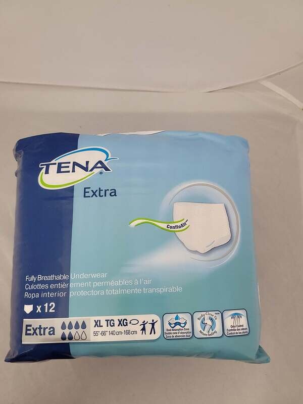 Tena ProSkin Fully Breathable Underwear XL 55”-66” Extra 12 ct
