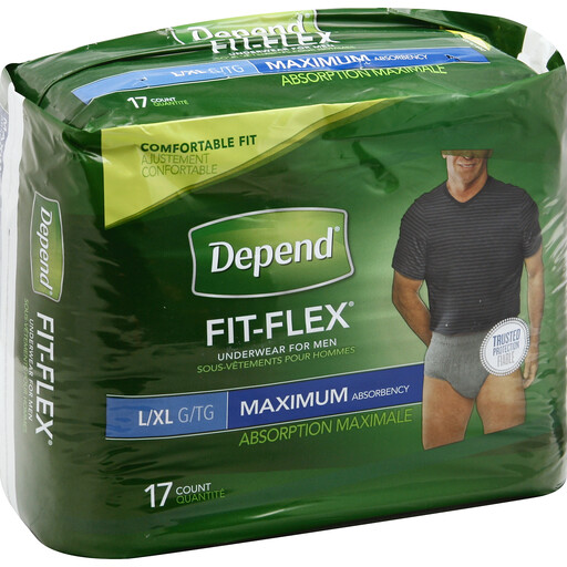 Depend Fix-Flex Underwear LG 35-43 in Maximum 17 ct