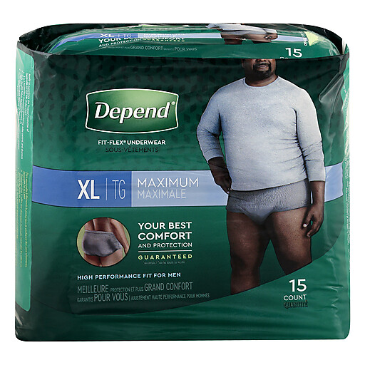 Depend Fit-Flex Underwear XL 44-54 in Maximum 15 ct