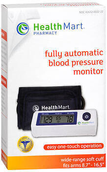 HealthMart Fully Automatic Blood Pressure Monitor (Wide Range Soft Cuff Fits Arms 8.7" - 16.5")