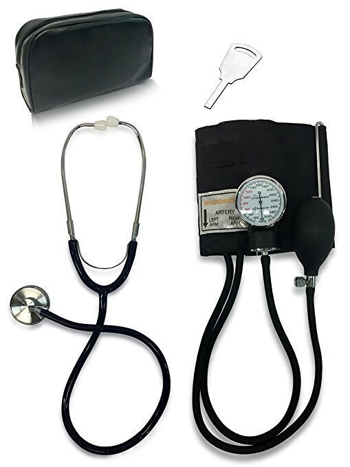 PrimaCare Self Montoring Adult Blood Pressure Monitor With Stethoscope -Classic Series - Manual Inflation - PEDIATRIC SIZE