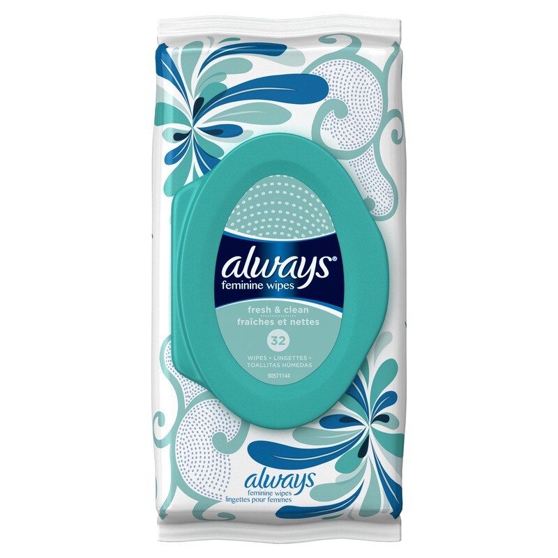 Always Feminine Wipes Fresh and Clean 32 ct
