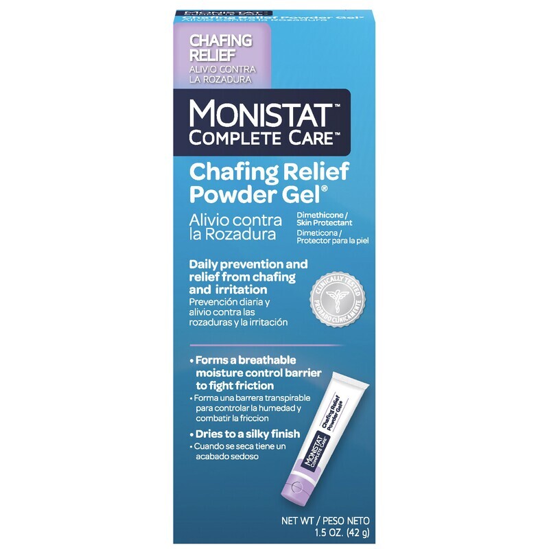 Monistat Care Chafing Relief Powder Gel Non-Greasy 1.5 oz