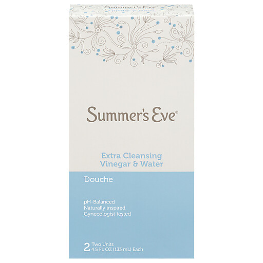 Summer’s Eve Extra Cleansing Vinegar and Water Douche pH Balanced Two Units 4.5 fl oz Each
