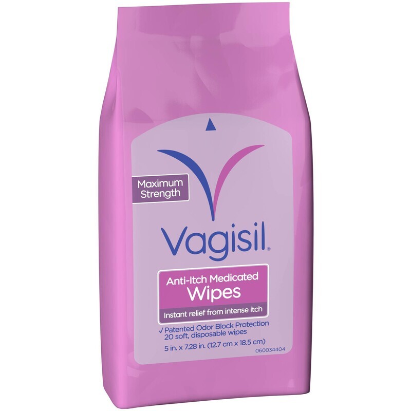 Vagisil Maximum Strength Medicated Anti-Itch Wipes 20 ct