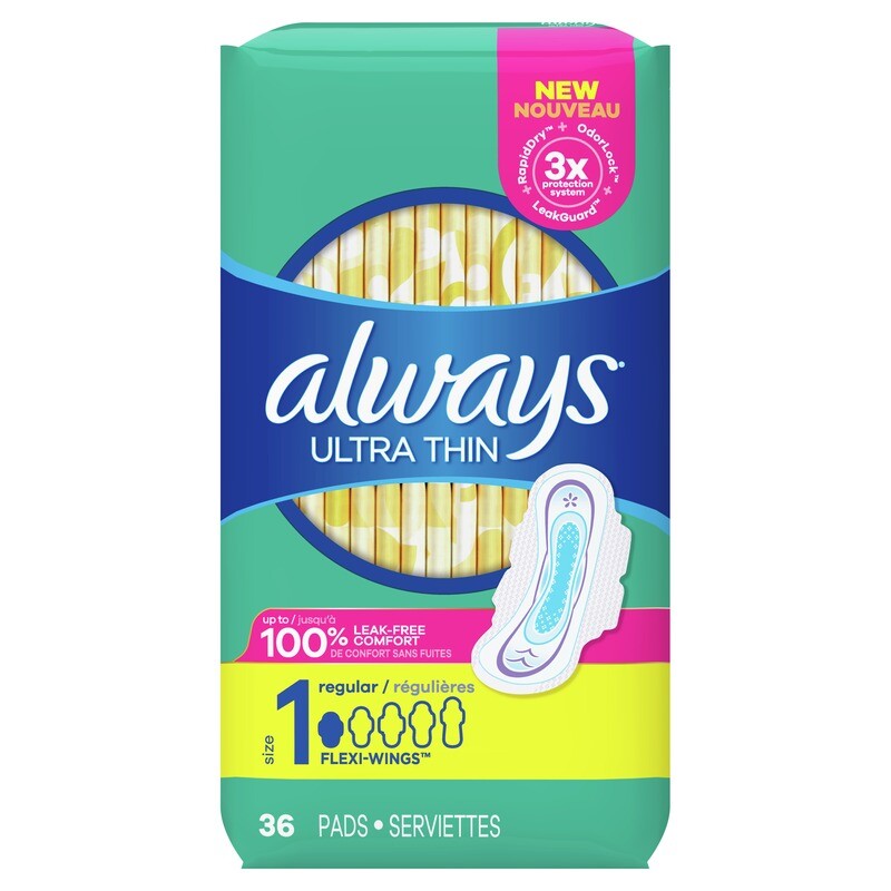 Always Ultra Thin Regular Size 1 Flexi-Wings Pads 36 ct