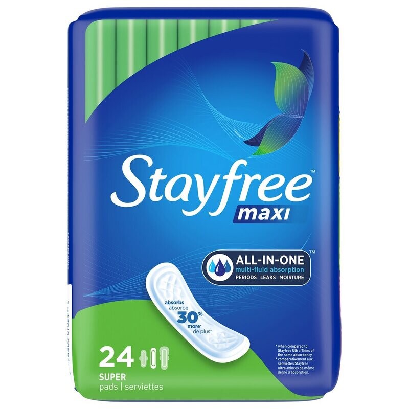 Stayfree Maxi Super Pads 24 ct