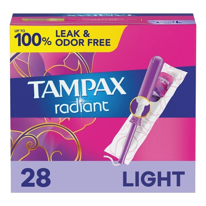 Tampax Radiant Light Tampons 28 ct