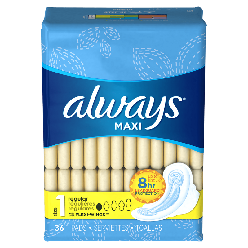 Always Infinity Flex Foam Size 1 Unscented Flexi-Wings Pads 36 ct