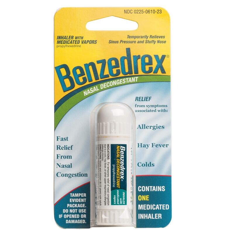 Benzedrex Nasal Decongestant Inhaler with Medicated Vapors Benzedrex Nasal Decongestant Inhaler with Medicated Vapors