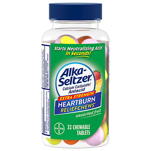 Alka-Seltzer Extra Strength Heartburn Reliefchews Assorted Fruit Chewable Tablets 32 ct