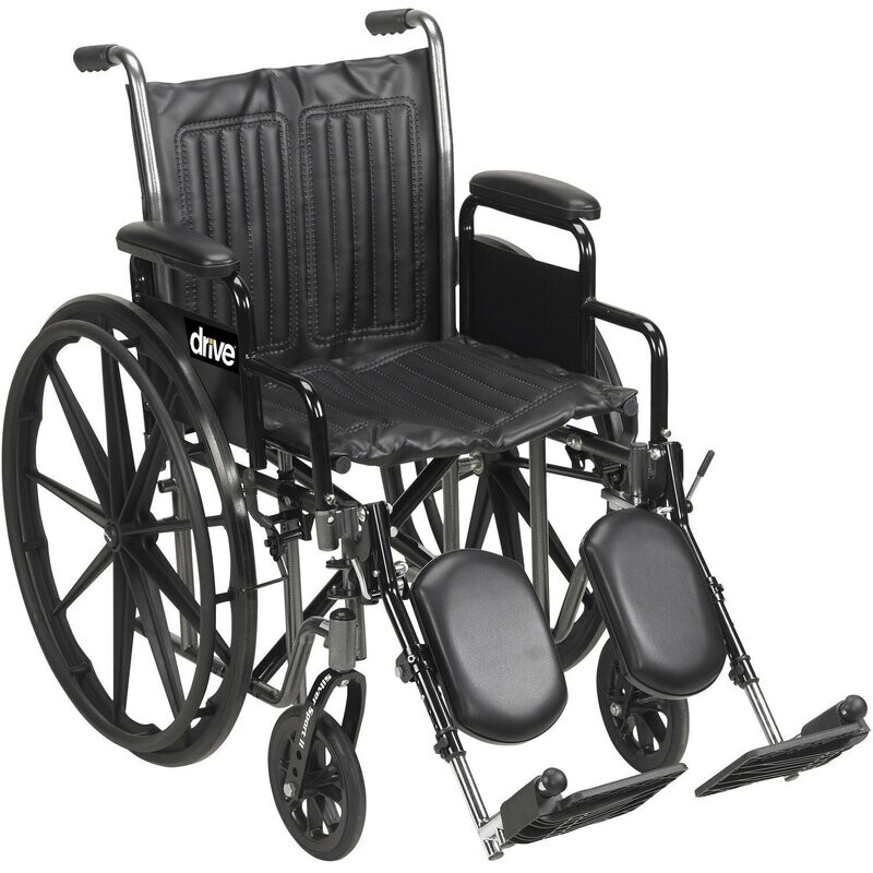 Drive Medical Silver Sport 2 Wheelchair With Detachable Arms & Swing Away Foot Rests - RENTAL - PRICE PER WEEK