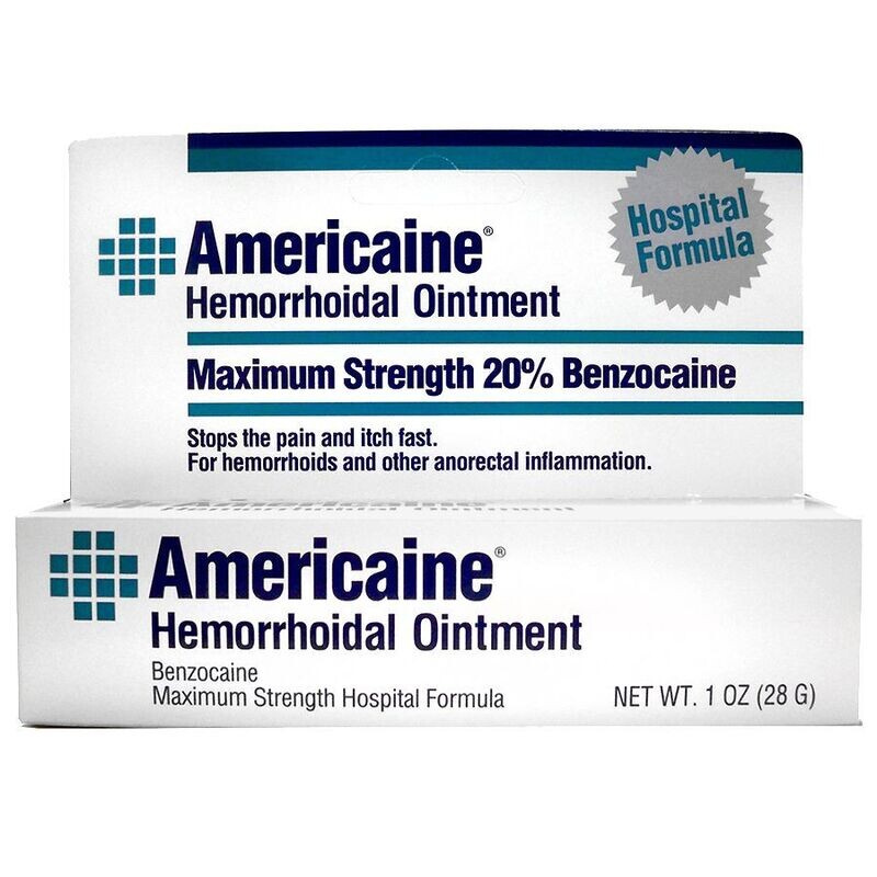 Americaine Hemorrhoidal Ointment Maximum Strength 20% Benzocaine 1 oz