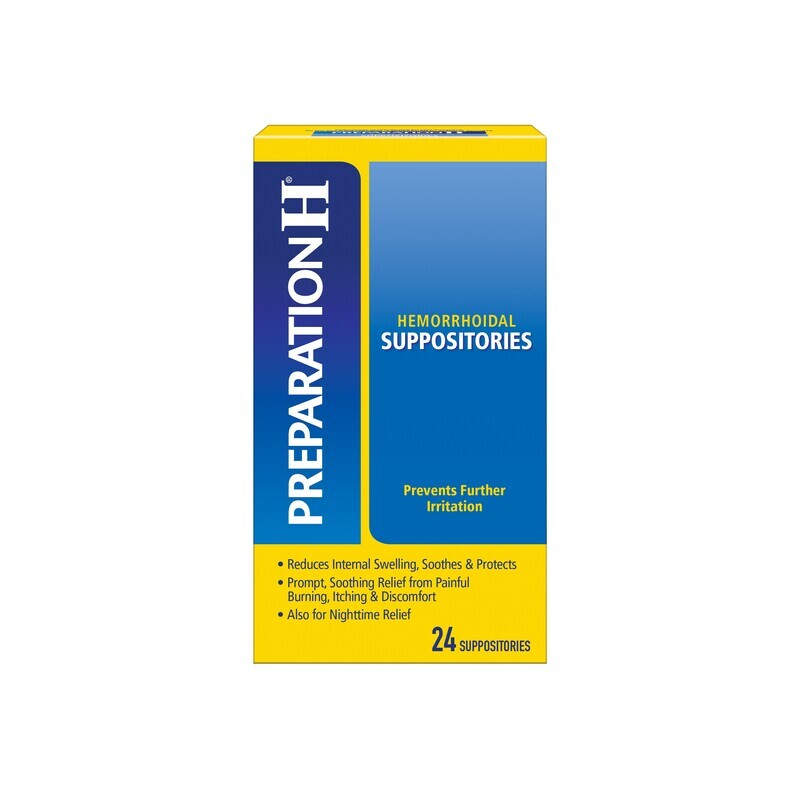Preparation H Hemorrhoidal Suppositories 24 ct