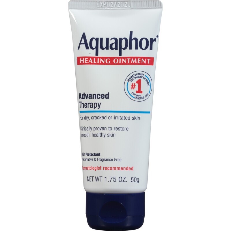 Aquaphor Advanced Therapy Healing Ointment for Dry, Cracked, or Irritated Skin Preservative and Fragrance Free 1.75 oz