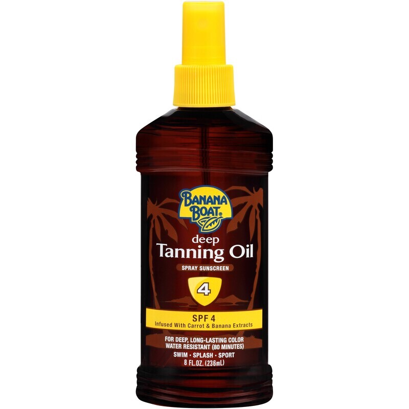 Banana Boat Deep Tanning Spray Oil SPF 4 with Coconut Oil 8 fl oz