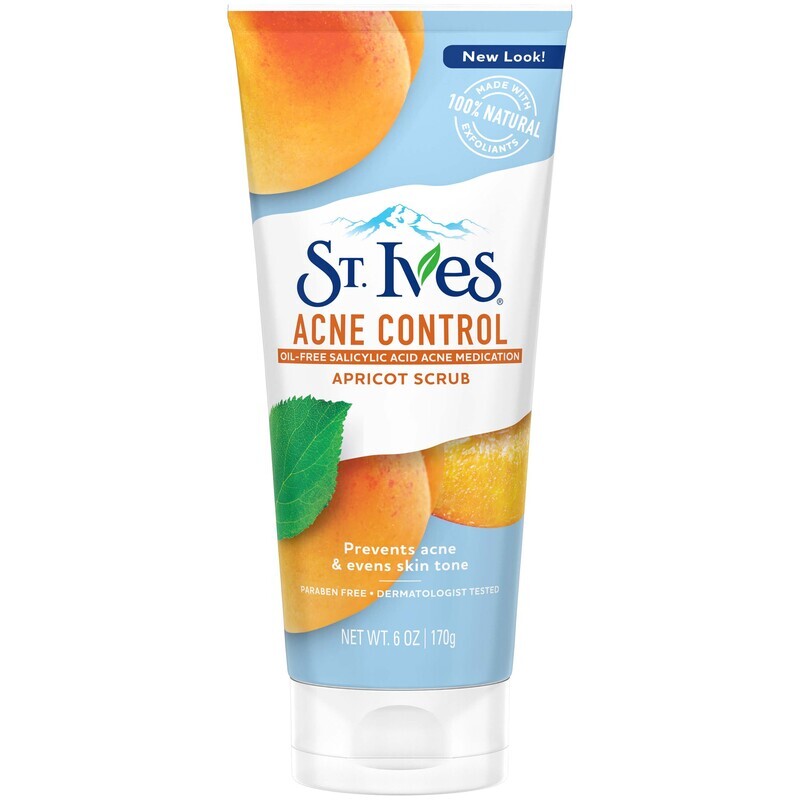 St. Ives Acne Control Scrub 2% Salicylic Acid Acne Medication Apricot 6 oz