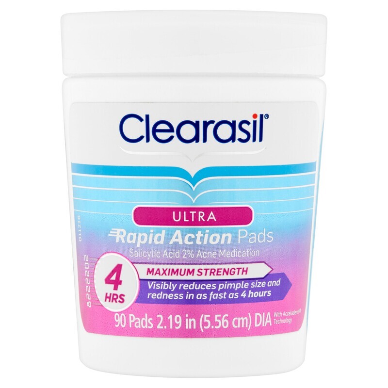 Clearasil Rapid Rescue Deep Treatment Pads Salicylic Acid Acne Medication Maximum Strength 90 ct