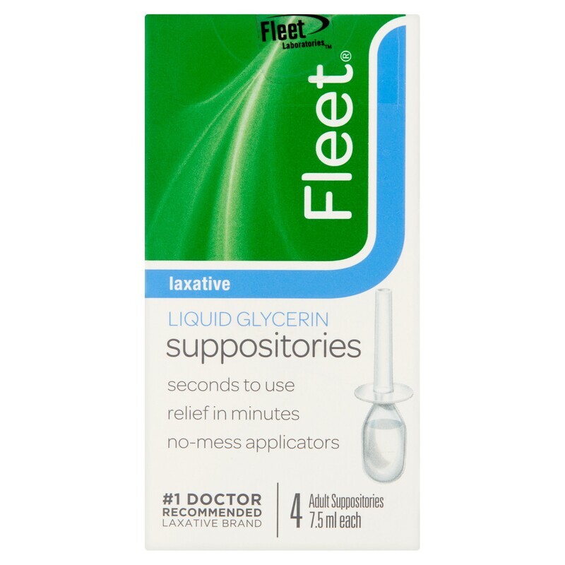 Fleet Laxative Liquid Glycerin Suppositories 4 ct