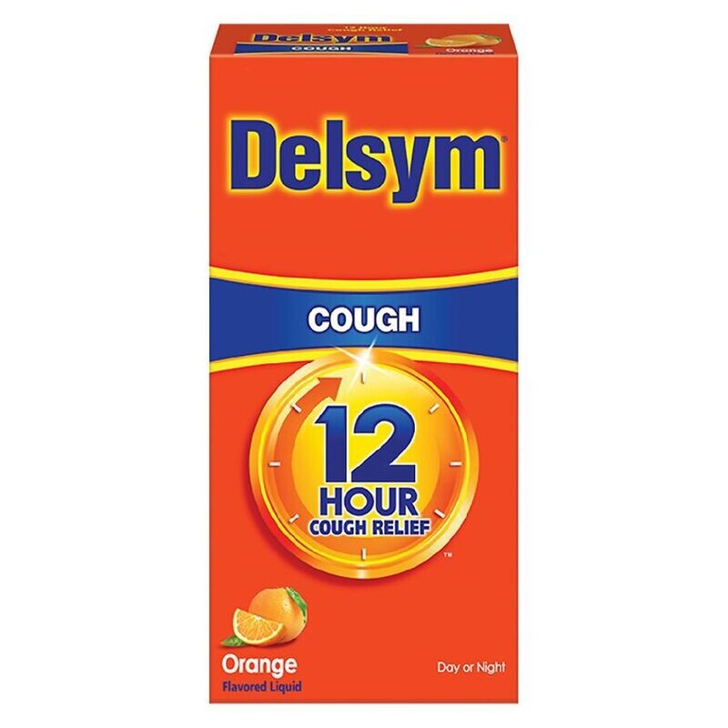 Delsym Cough 12 Hour Relief Orange Flavored Liquid 5 fl oz