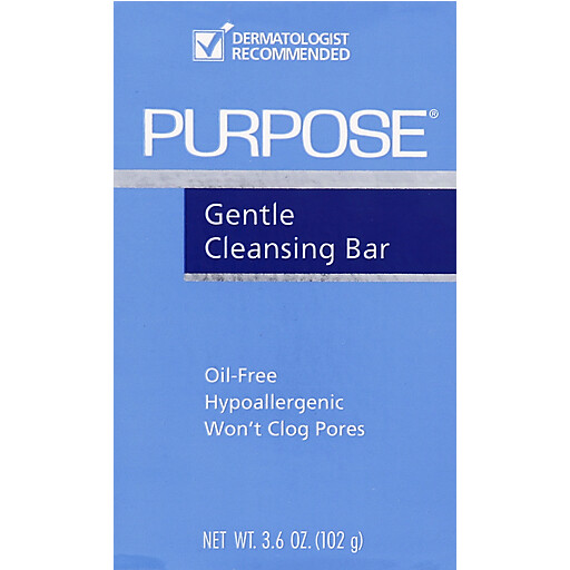 Purpose Gentle Cleansing Bar Oil-Free, Hypoallergenic, Won’t Clog Pores 3.6 oz