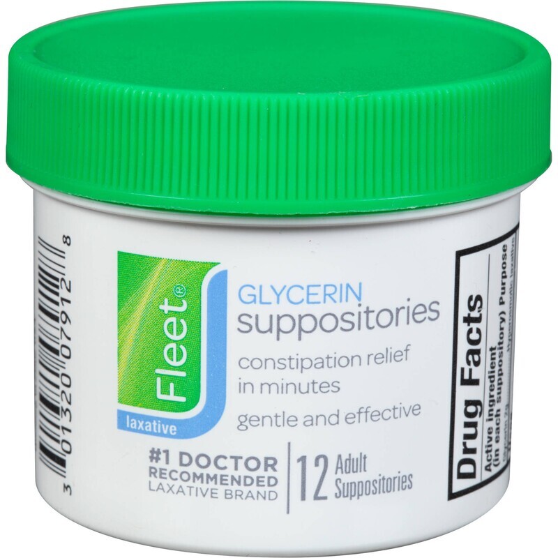 Fleet Laxative Glycerin Suppositories 12 ct