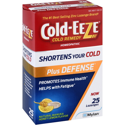 Cold-Eeze Cold Remedy Plus Defense Natural Manuka Honey Lemon Flavor Lozenges 25 ct