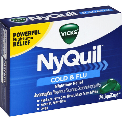 NyQuil Cold and Flu Liquicaps 24 ct NyQuil Cold and Flu Liquicaps 24 ct
