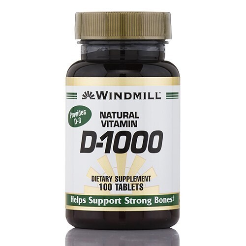 Vitamin D3 Cholecalciferol 25mcg Tablets 100ct