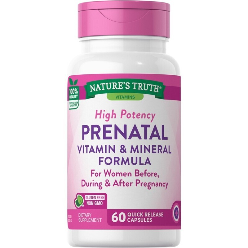 Nature's Truth High Potency Prenatal Vitamin And Mineral Formula Quick Release Capsules 60ct