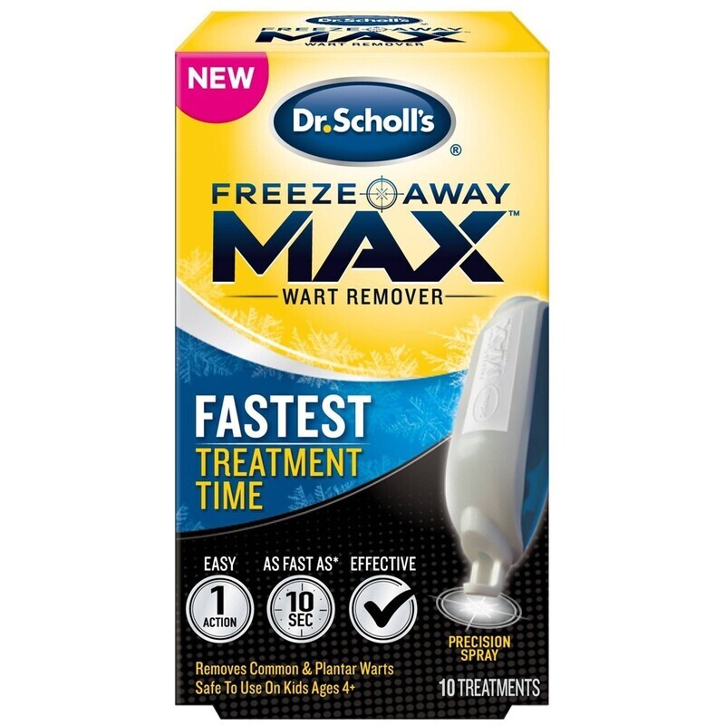 Dr. Scholl’s Freeze Away Max Wart Remover Precision Spray Treatments 10 ct