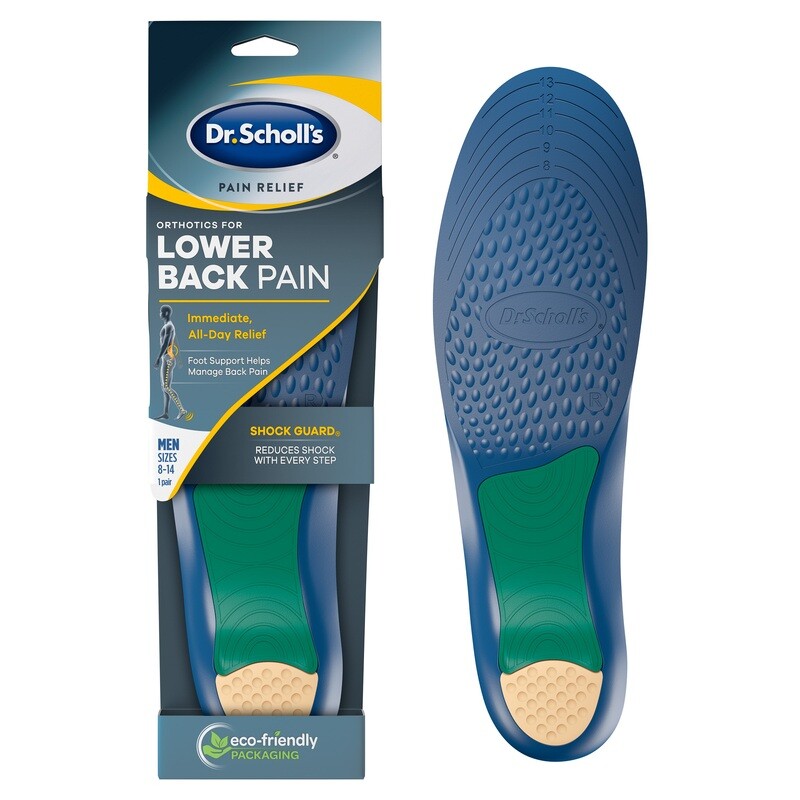 Dr. Scholl’s Orthotics for Lower Back Pain Shock Guard Men’s Sizes 8-14