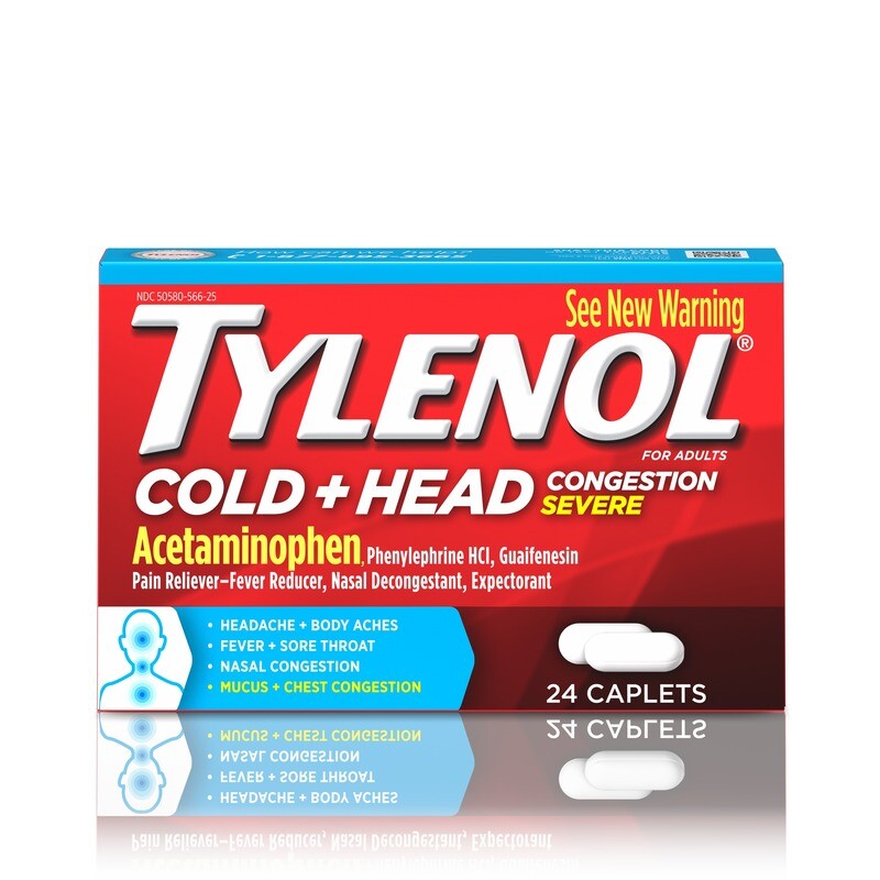 Tylenol Cold and Head Congestion Severe Caplets 24 ct Tylenol Cold and Head Congestion Severe Caplets 24 ct