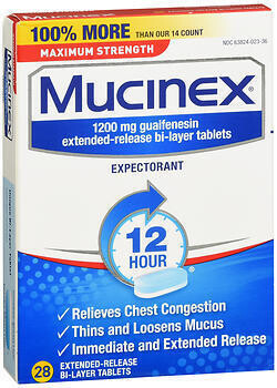 Mucinex Expectorant Tablets Maximum Strength  28CT